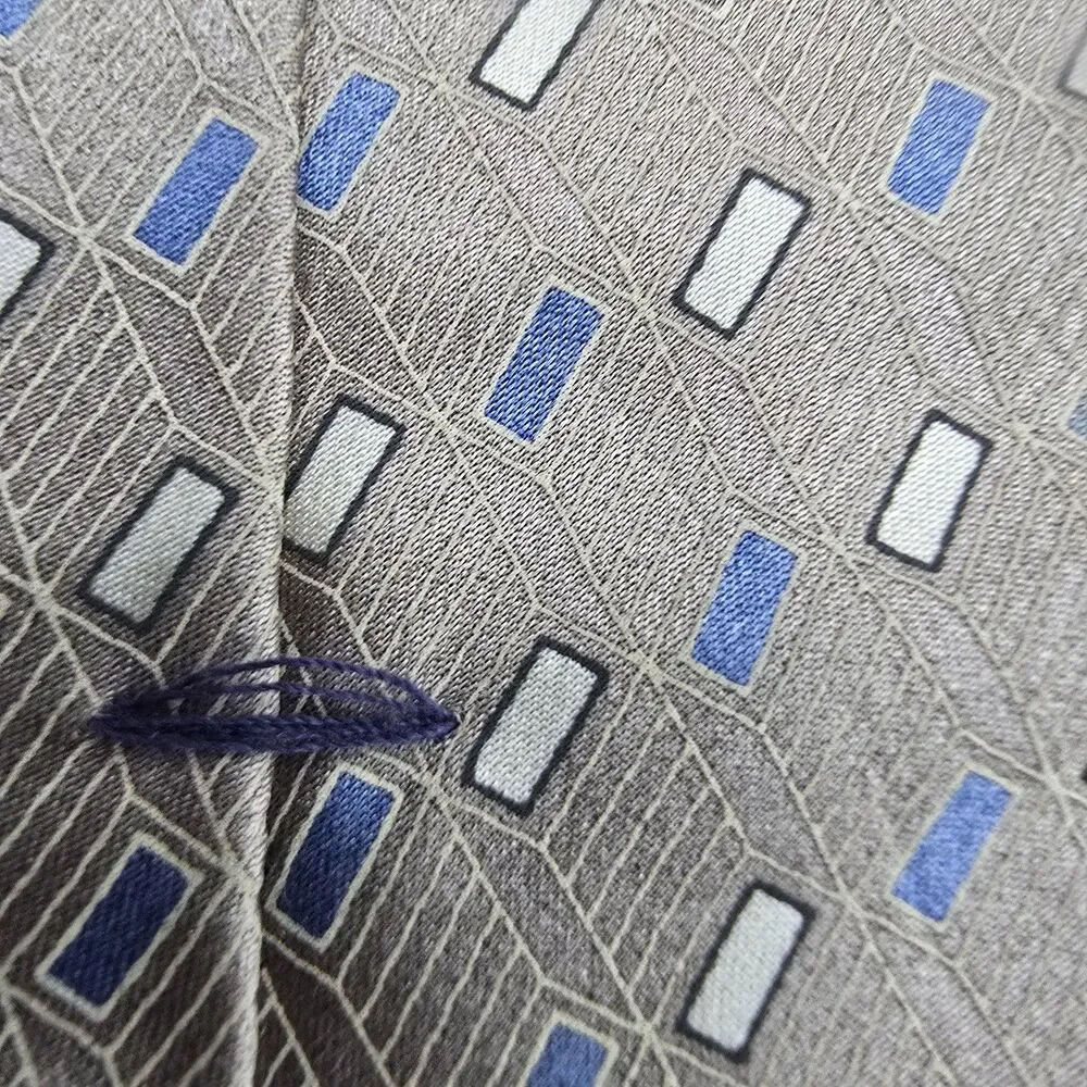 RBM Collection Necktie Tie Men Multicolor Geometric 100% Silk Vintage 57 x 4
